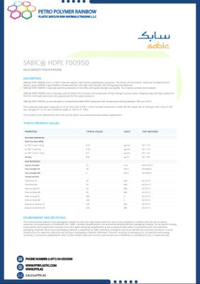 HDPE F00950 SABIC