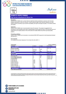 HDPE F00952 SABIC